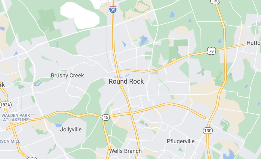 google map image of round rock